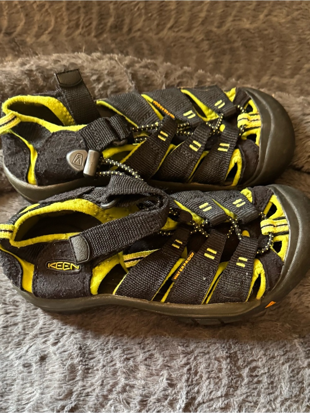 Keen Kids Black and Yellow Waterproof Sport Sandals